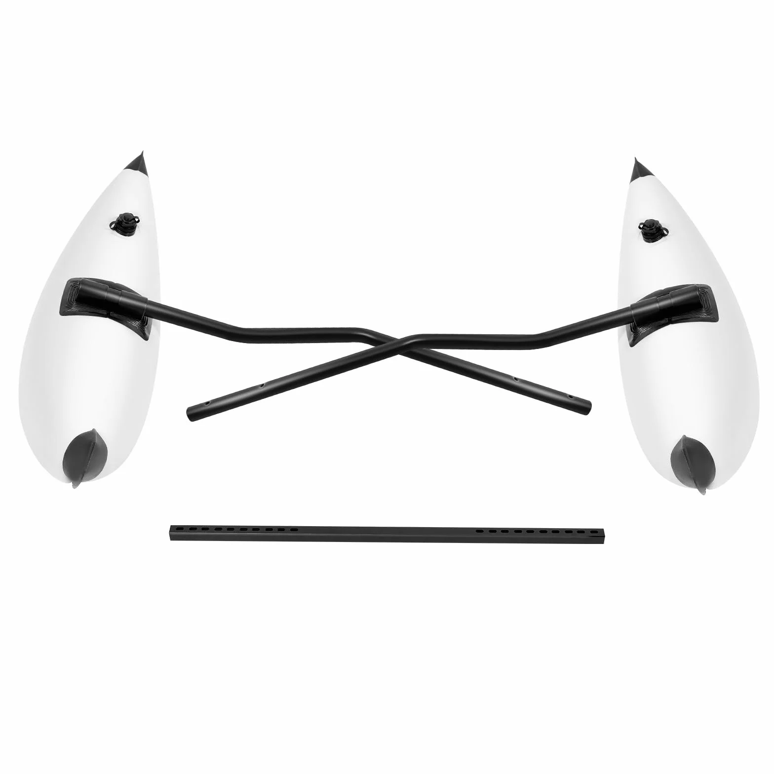 Aufblasbarer Kajak Ausleger Stabilisator Set, PVC Schwimmer mit Aluminium Stangen, Verstellbare Seitenausleger für Kanu, Boot, Angeln, Rafting, Paddeln