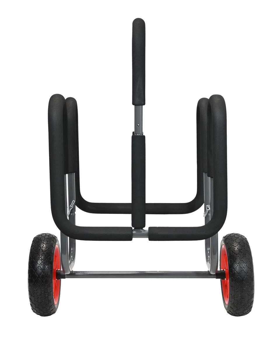 Navyline Doppel SUP Transportwagen aus Alu für 2 Stand Up Paddle Boards, Pannensichere Vollgummiräder, Gepolstert und Faltbar, Trolley für Paare und Familien