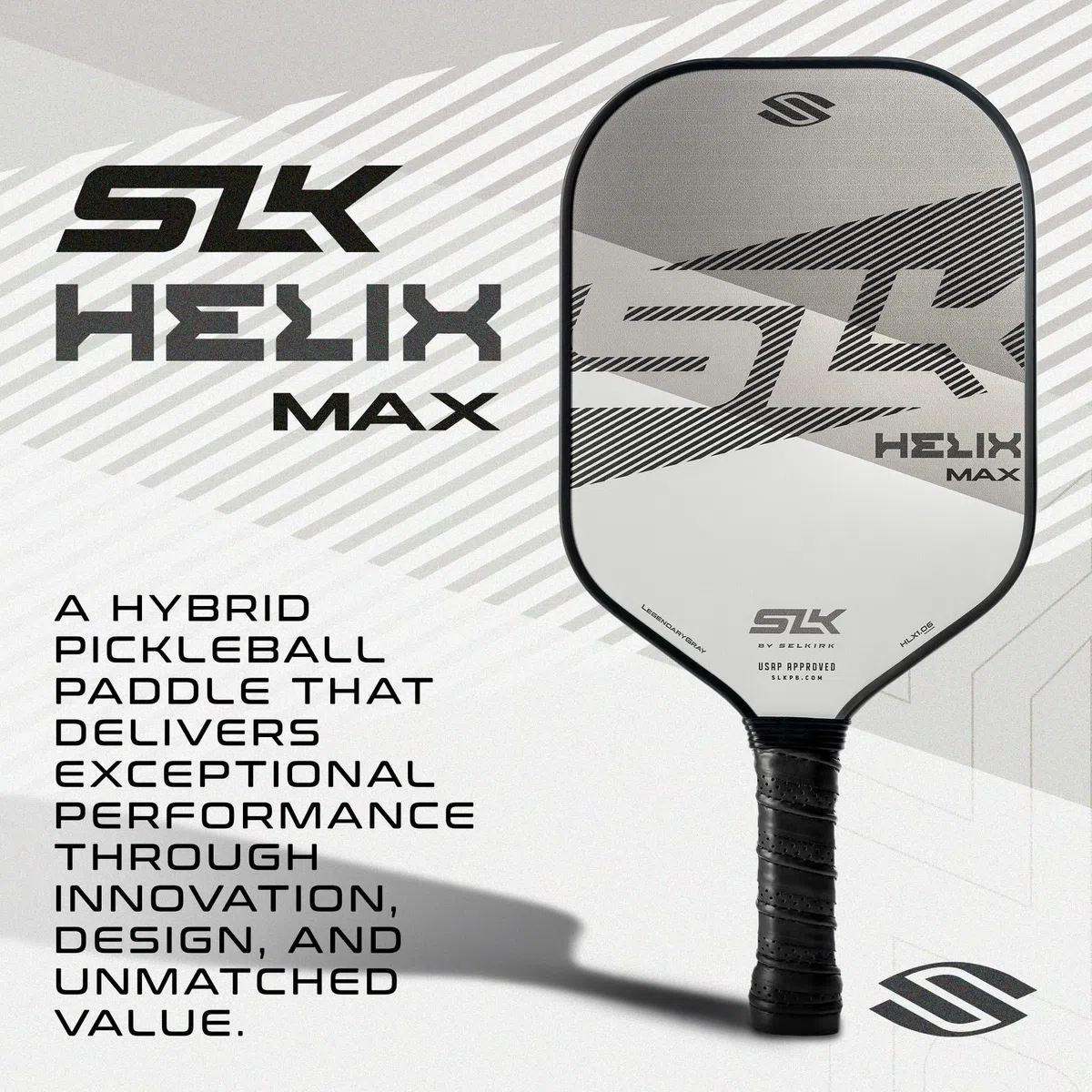 Selkirk Sport SLK Helix Pro Pickleball-Paddel | Thermogeformter Kohlefaserkern Pickleball-Paddel mit Kohlefaser und Fiberglas-Hybrid-Oberfläche | unübertroffene Kontrolle