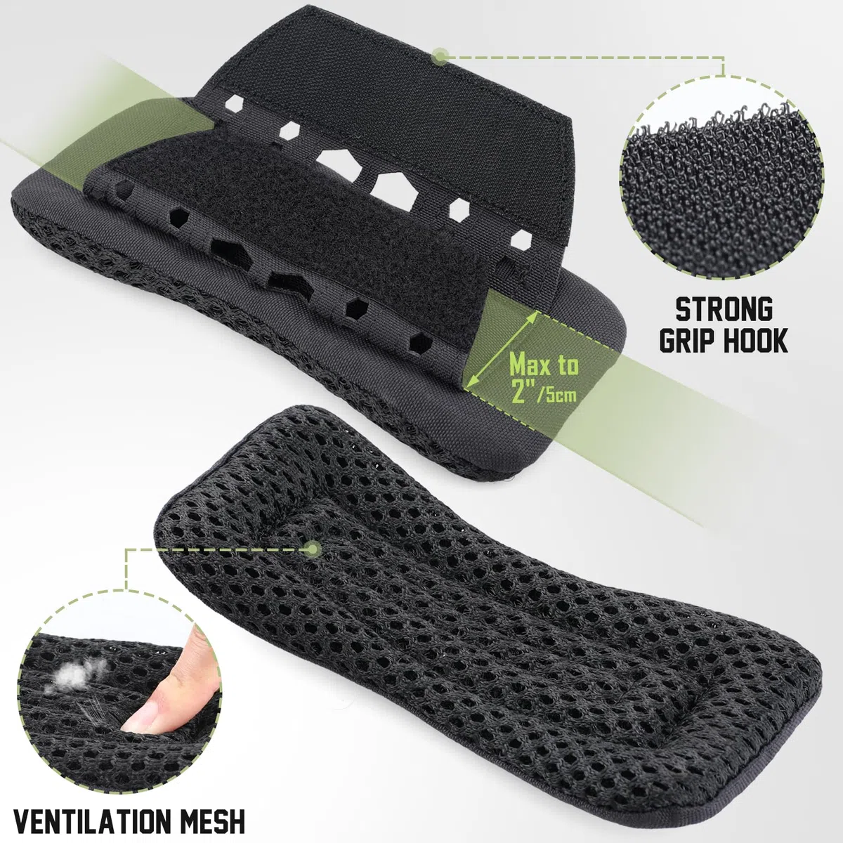 WYNEX 2 Pack Schulterpolster mit Klettband Rutschfestes Shoulder Pads, Molle Zubehör für Militär Rucksack,Chest Rig,Taktische Weste(5 cm breite Schultergurte)