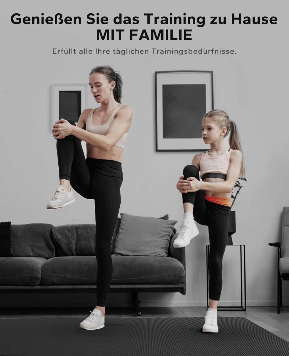 HAPBEAR Yogamatte XXL- Extra Groß Breit Sportmatte Fitnessmatte Rutschfest 213cm x 152cm / 366cm x 183cm x 8mm Dicke, Hoher Dichte Ultra Haltbar PVC, Gymnastikmatte Schuhfreundlich