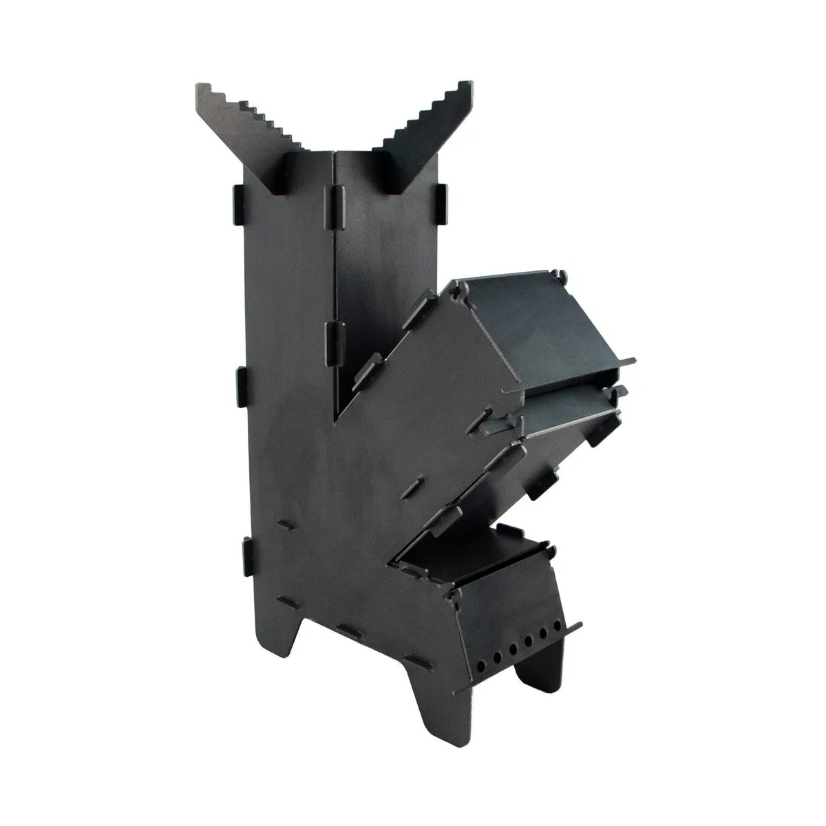 Fire World Raketenofen Rocket Groß Stove Stecksystem aus massivem 3 mm dickem Stahl