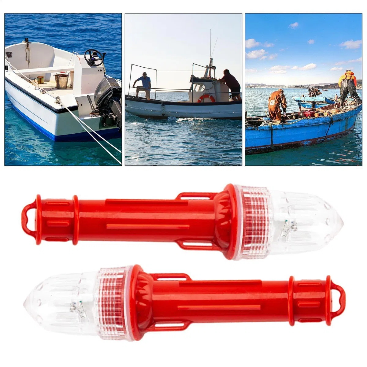 Marine Sicherheitsfackeln,2 Stück Warnlicht für Boote | Intelligente Marine-Signal-Leuchtraketen,für Rafting, Angeln, Segeln, Kajak, Binnenseen, Flüsse, Yachten, Küstengewässer und Offshore-Gewässer