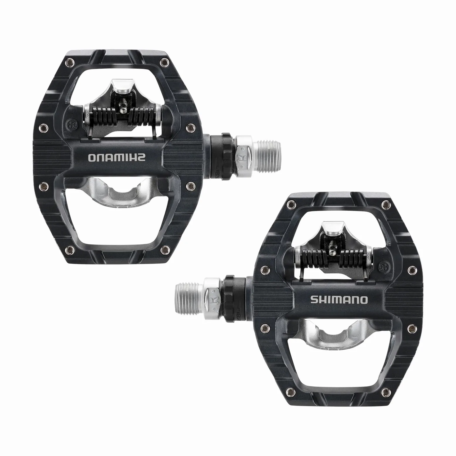 Shimano PD-EH500, SPD-Fahrradpedale, Klampen-Set inklusive, Mountainbike, zweiseitige Plattform, Metall