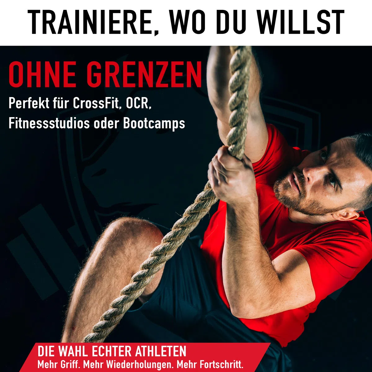 38 Millimeter Juteseil zum Klettern, 3-6 Meter | Kletterseil mit Karabinerhaken und Aufhänger für Crossfit, Fitness, Fitnessstudios und Feuerwehrtraining (38 mm X 3,5 m)