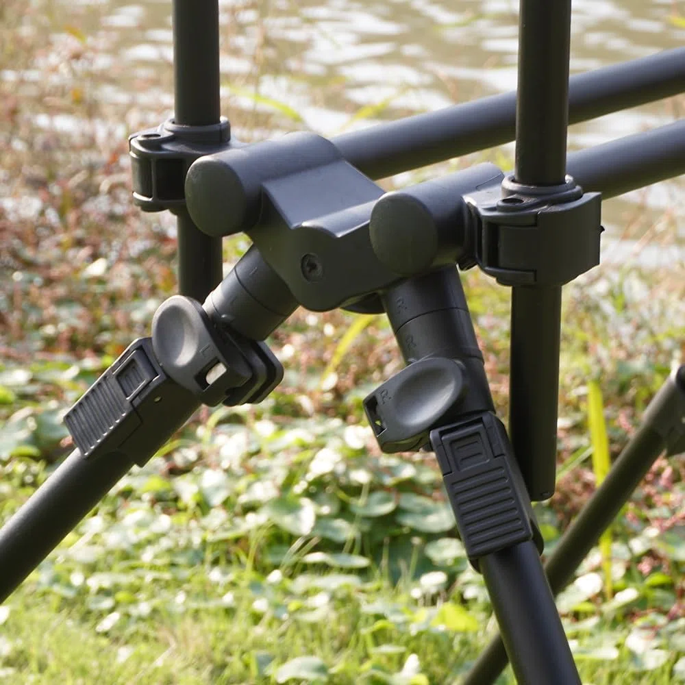 Hirisi Tackle Rod Pod Rutenhalter – 3 Ruten oder 2 Ruten wählbar, – Aluminium Rutenständer mit Tasche zum Karpfenangeln, Angelrutenständer