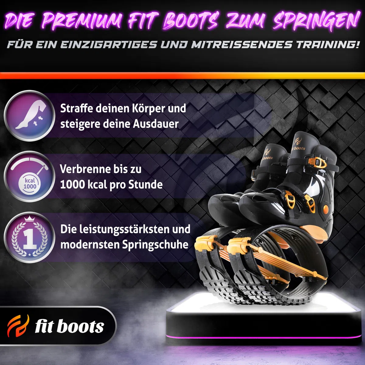 FIT BOOTS Jumping - Neue Generation von Jumping Schuhe Fitness, Originale Sprungschuhe Jumper & Moon Shoes der Internationalen FitBoots Community, die Dein Workout Revolutionieren (Aqua)