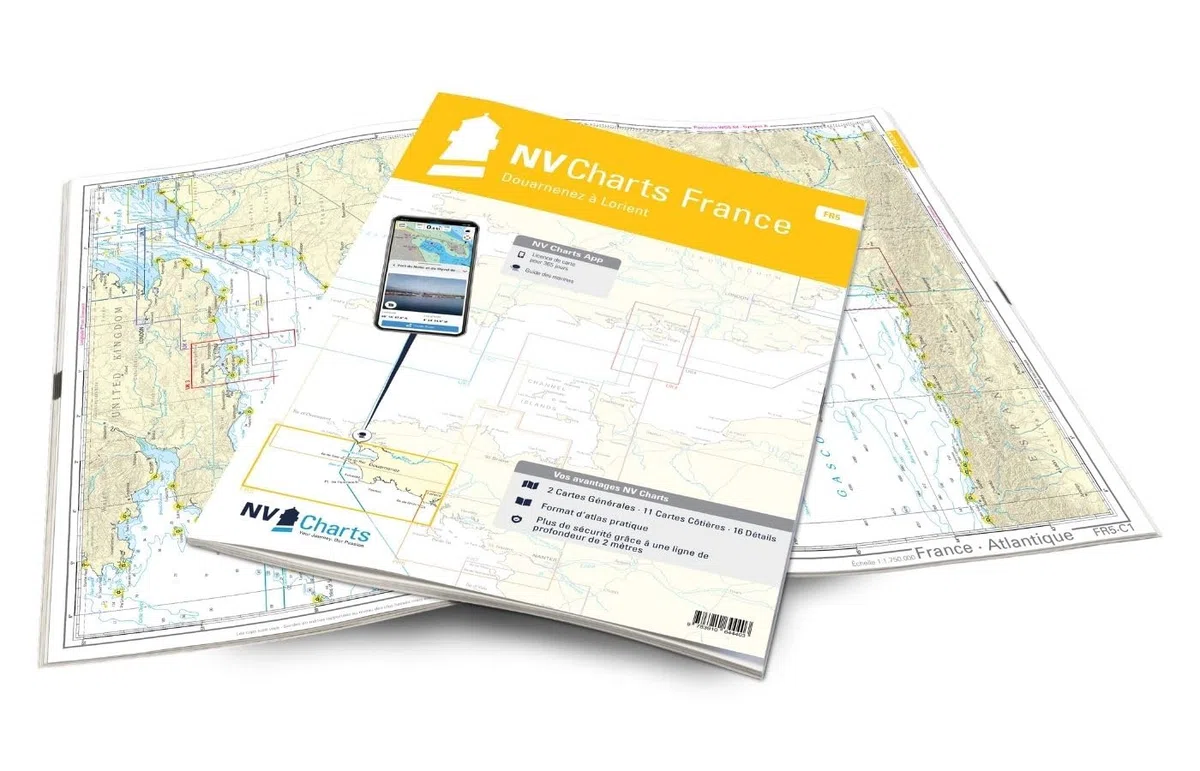 NV Atlas France FR 5 mit App Lizenz- Seekarte Frankreich - Douarnenez to Lorient