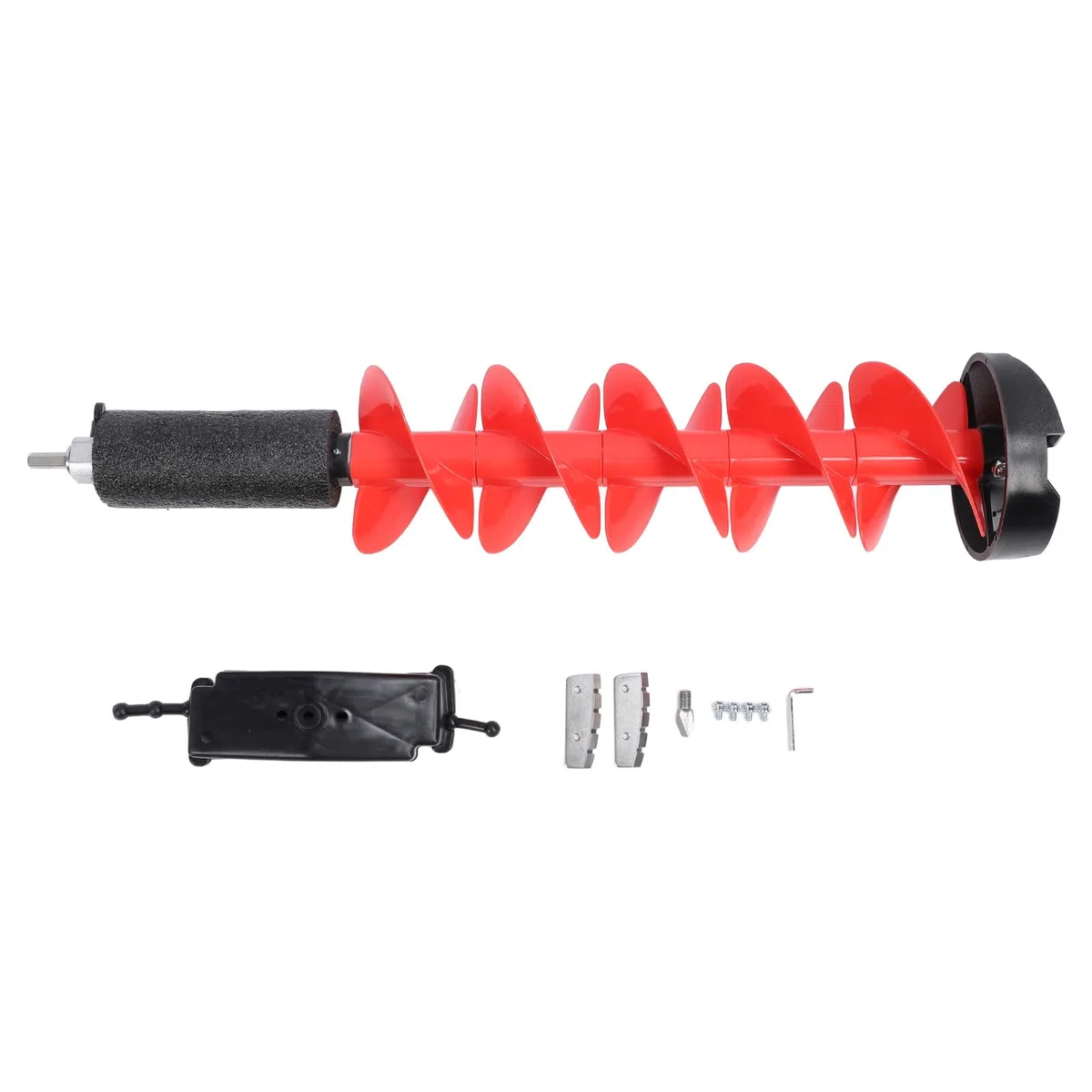 Elektrisches Eisbohrer-Set, 28 Zoll Nylon-Eisbohrer-Bohrer, 6 Zoll Durchmesser Eisfischen-Schneckenbohrer mit Klingen