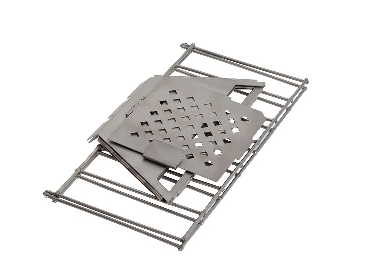 Vargo Edelstahl Feuerkasten Grill