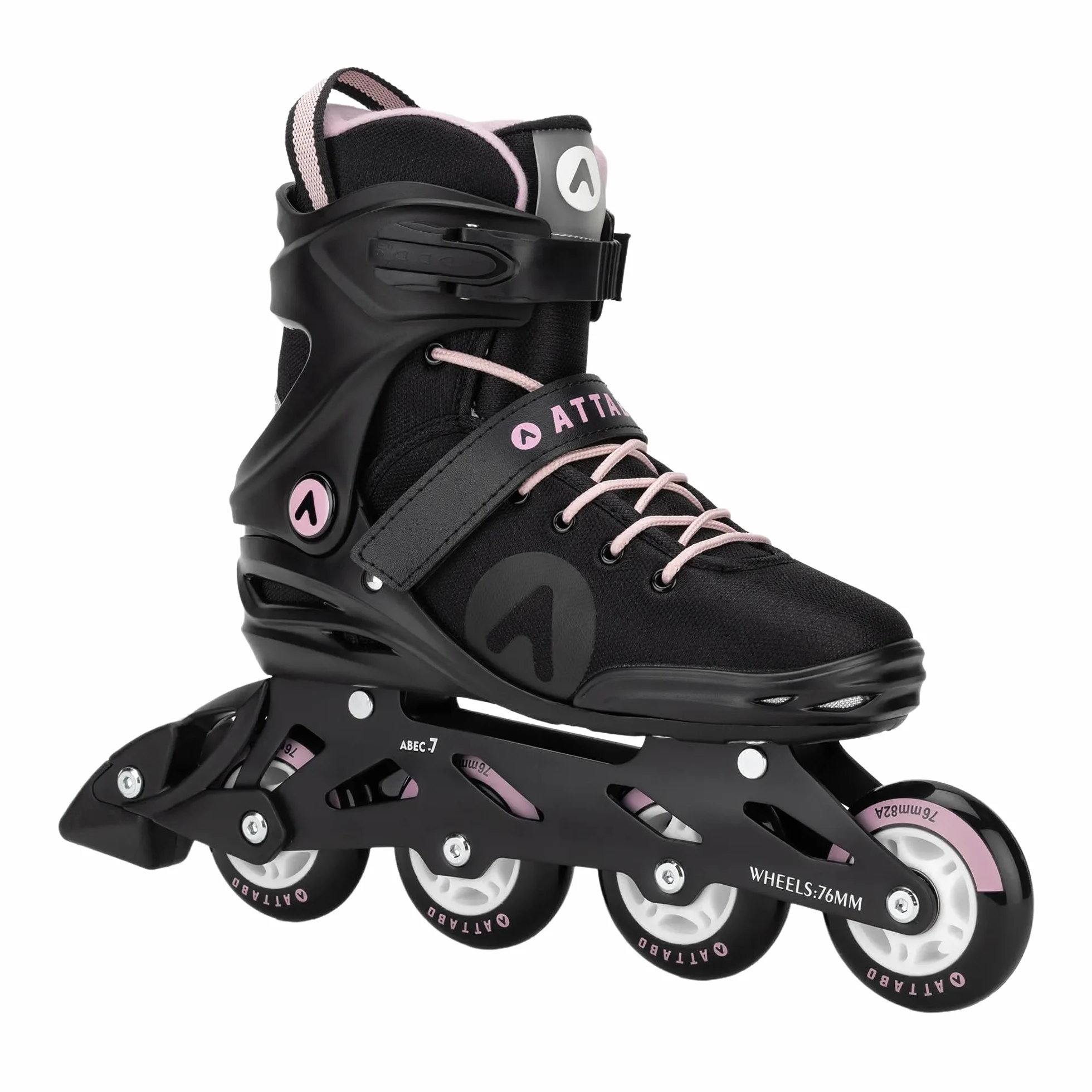 ATTABO Cyclone Alu Damen Inlineskates – Aluminium-Schiene, ABEC-7 Lager, PU-Räder 82A, größenverstellbar, für Fitness & Freizeit