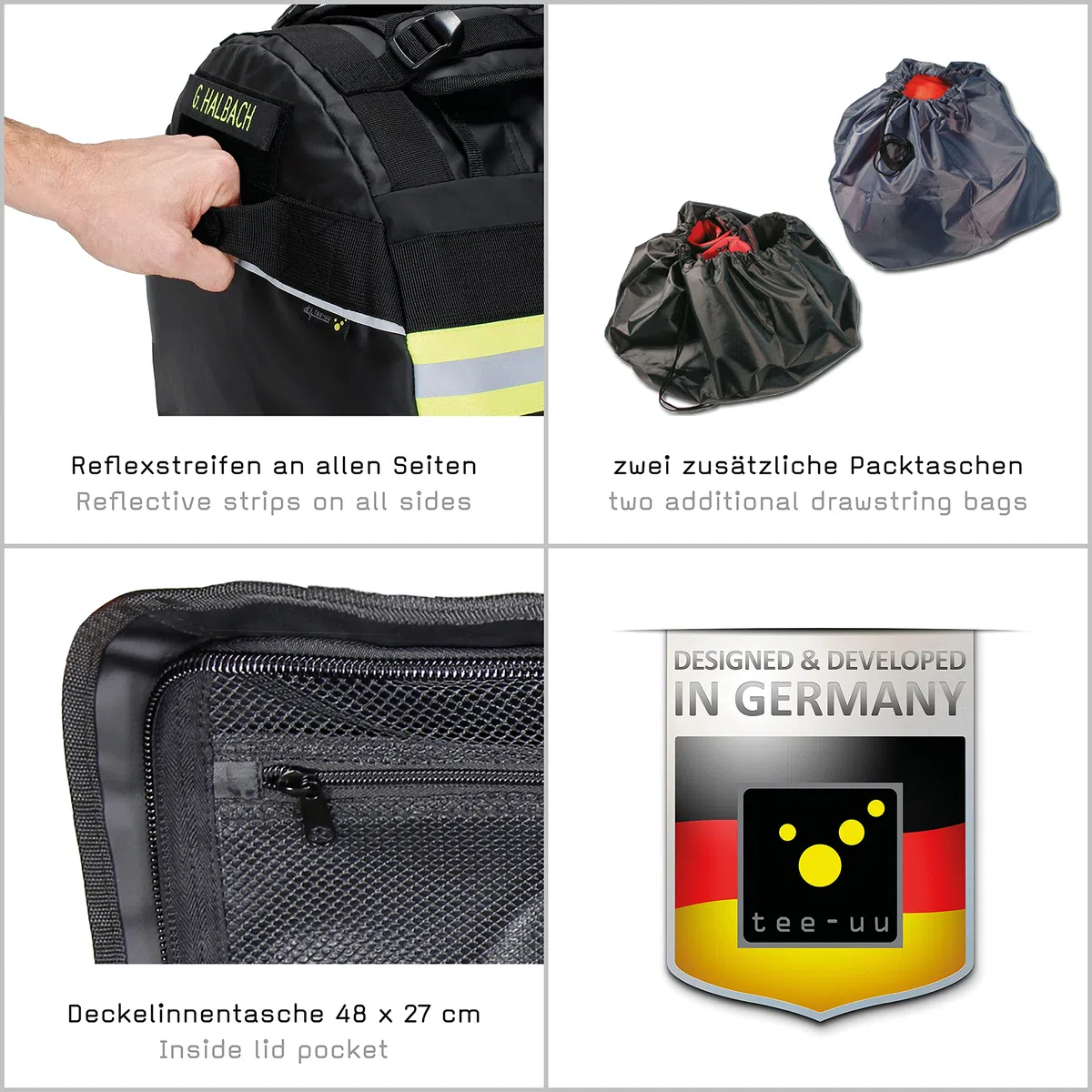 tee-uu BARRELBAG Bekleidungstasche | Verschiedene Varianten | robust aus Plane