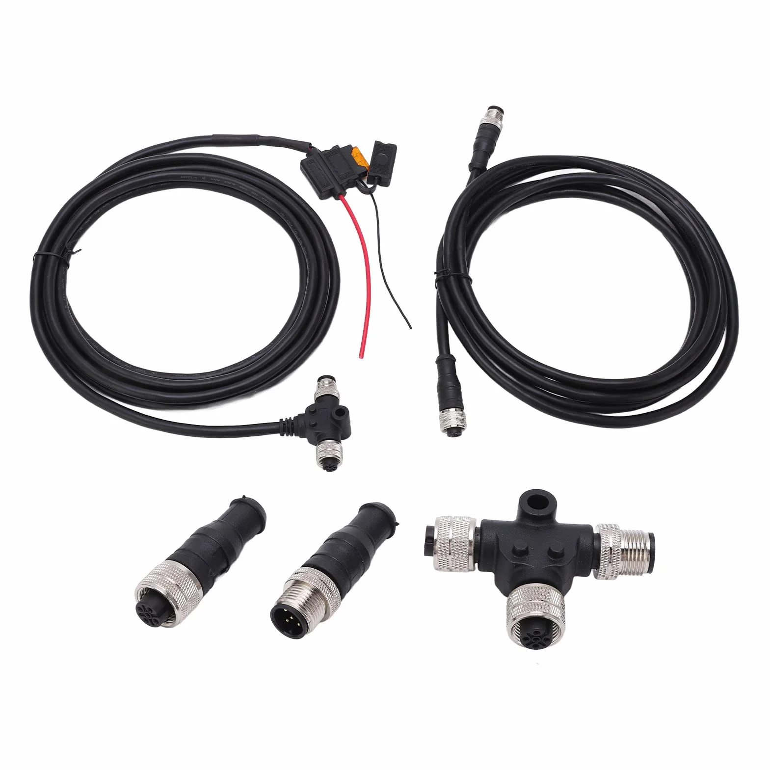 NMEA 2000 Starter Kit, Wasserdichtes Marine NMEA Netzwerk Starter Kit, mit 3-Port-T-Anschlussadapter und Männlich-weiblichem Widerstand
