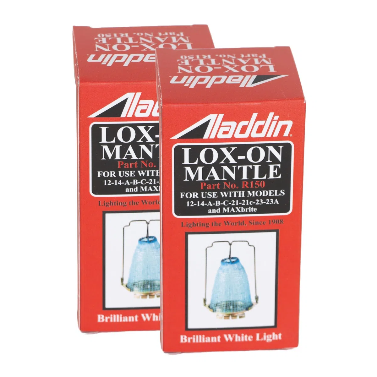 Aladdin Lox-on R150 Öllampenmantel für helleres und saubereres Licht, 2 Stück